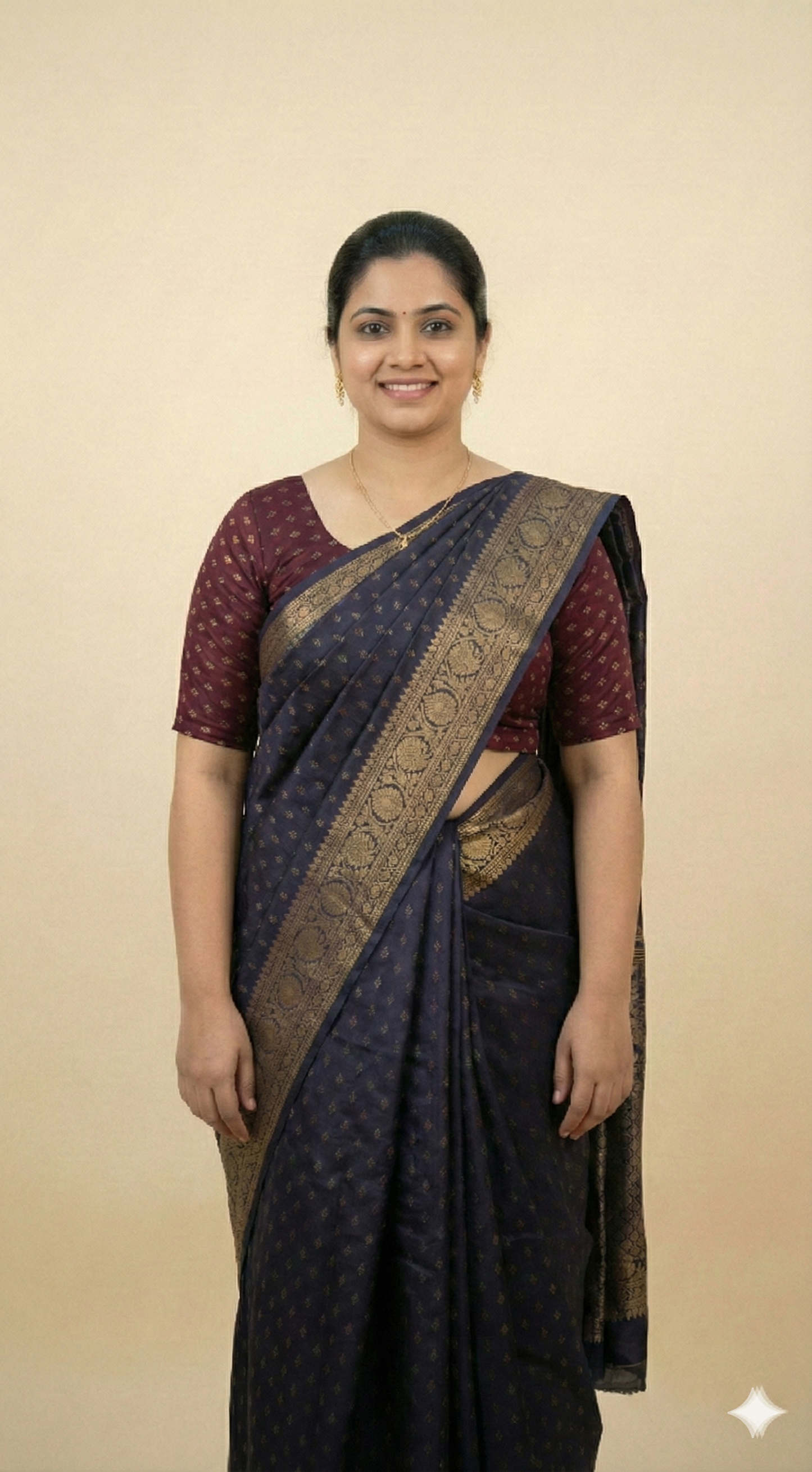 Stretchable saree blouse (wine)