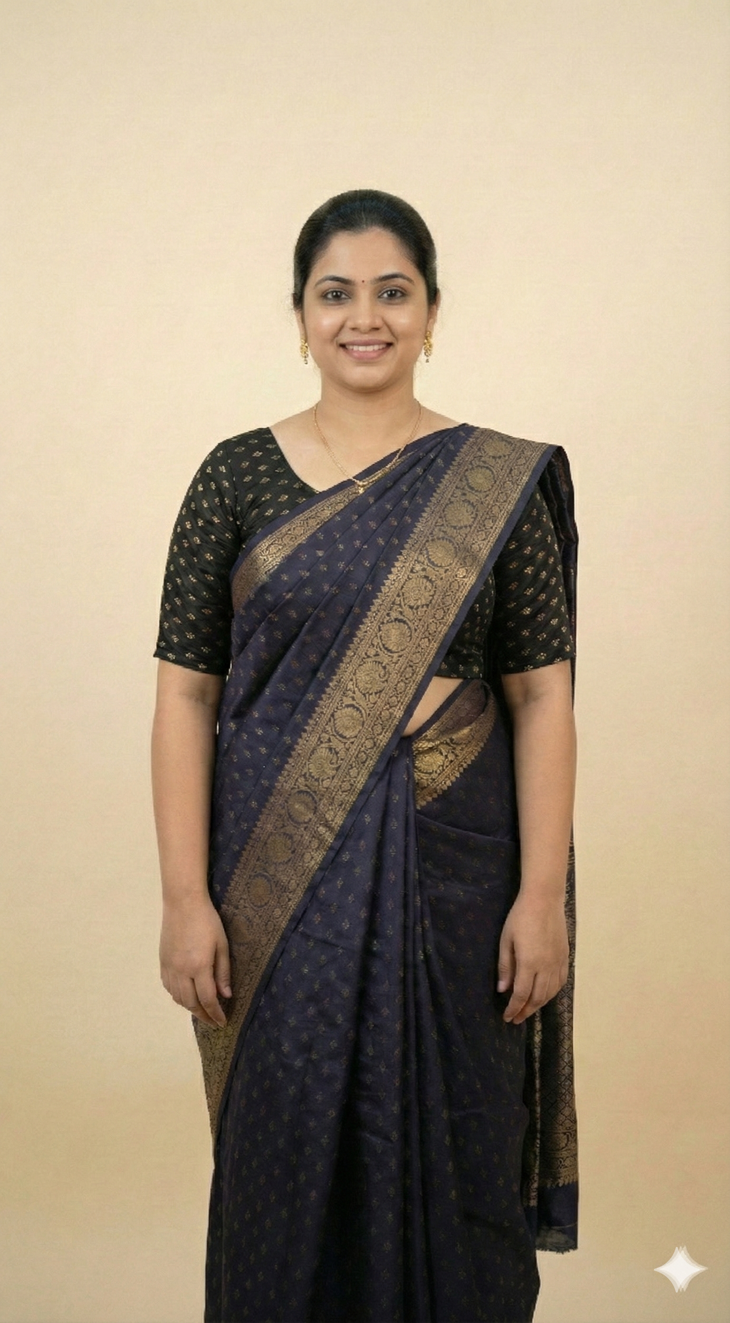 Stretchable saree blouse (black)