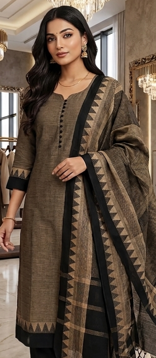 Pure cotton ready to wear three piece suit