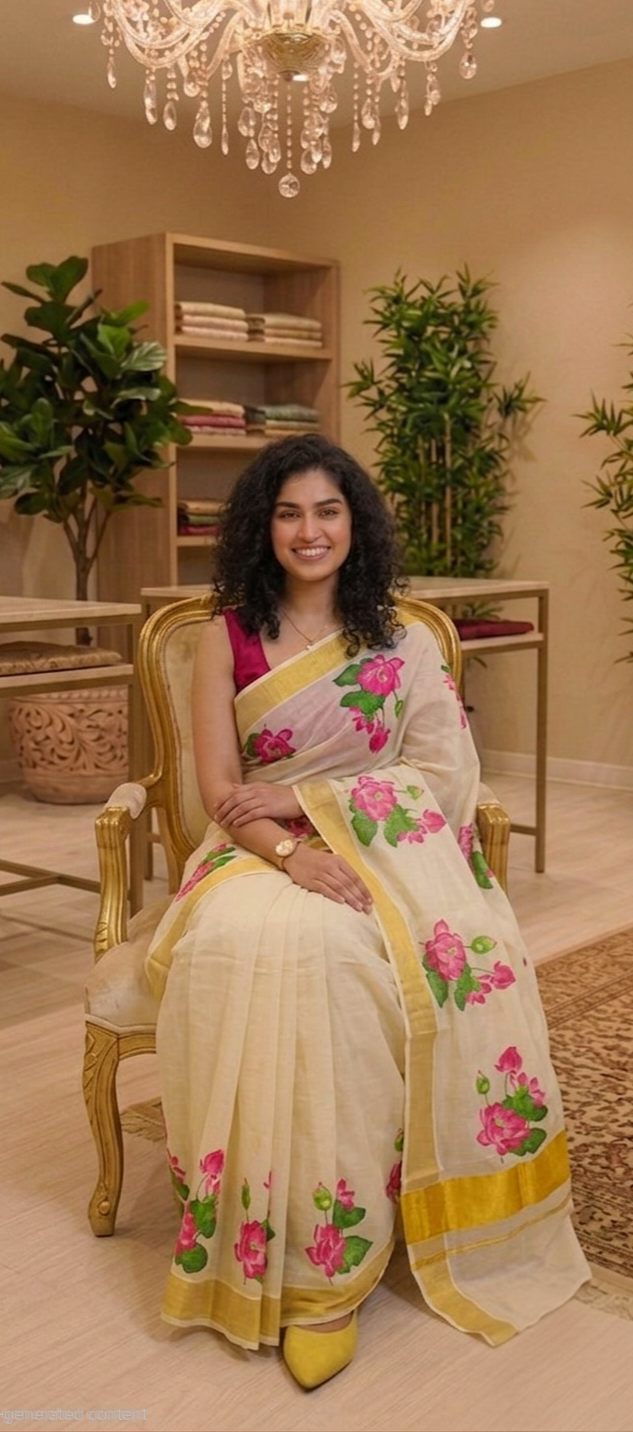 Onam collection 💕 Ready to wear lotus saree