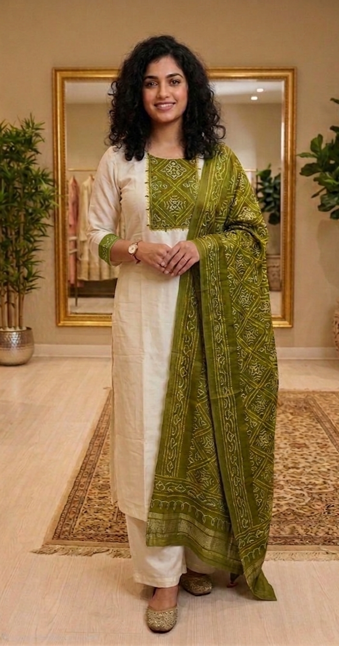 Beautiful silk satin three piece suit with Palazzo bottom