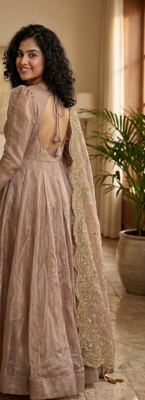 Jimmy Choo stylish gown with beautiful dupatta