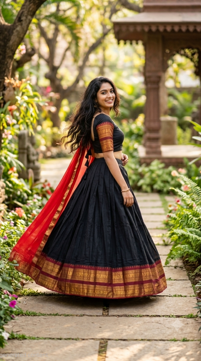 Beautiful Kanchi cotton dhavani set (ready-made)