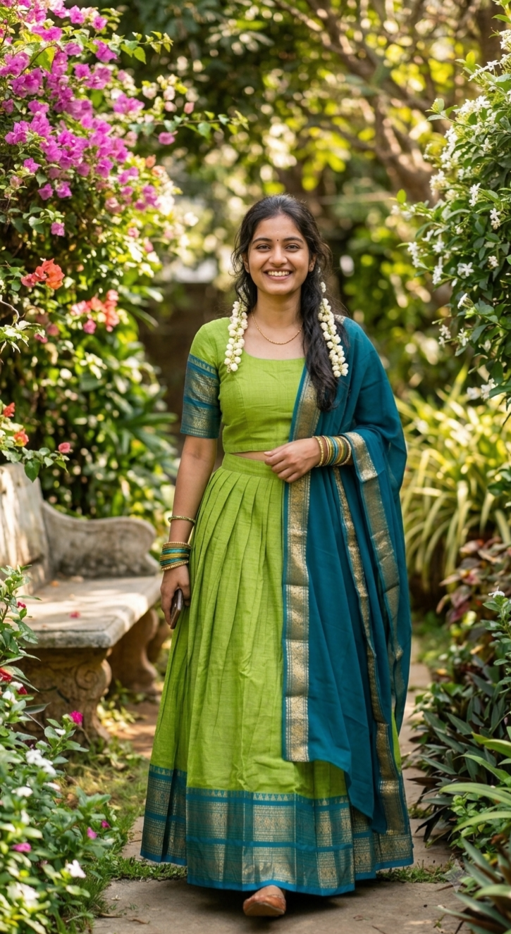 Kanchi cotton dhavani (ready to wear)
