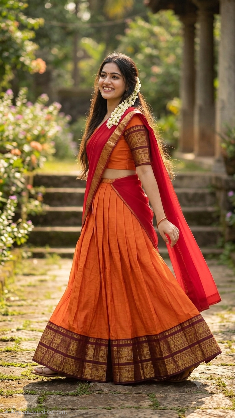 Beautiful readymade Kanchi cotton dhavani set 💕