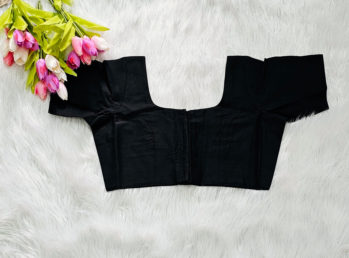 Silk Ready to wear saree blouse (Black )💕