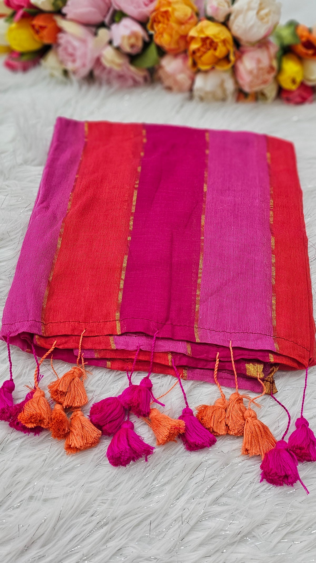 Mul mul cotton saree