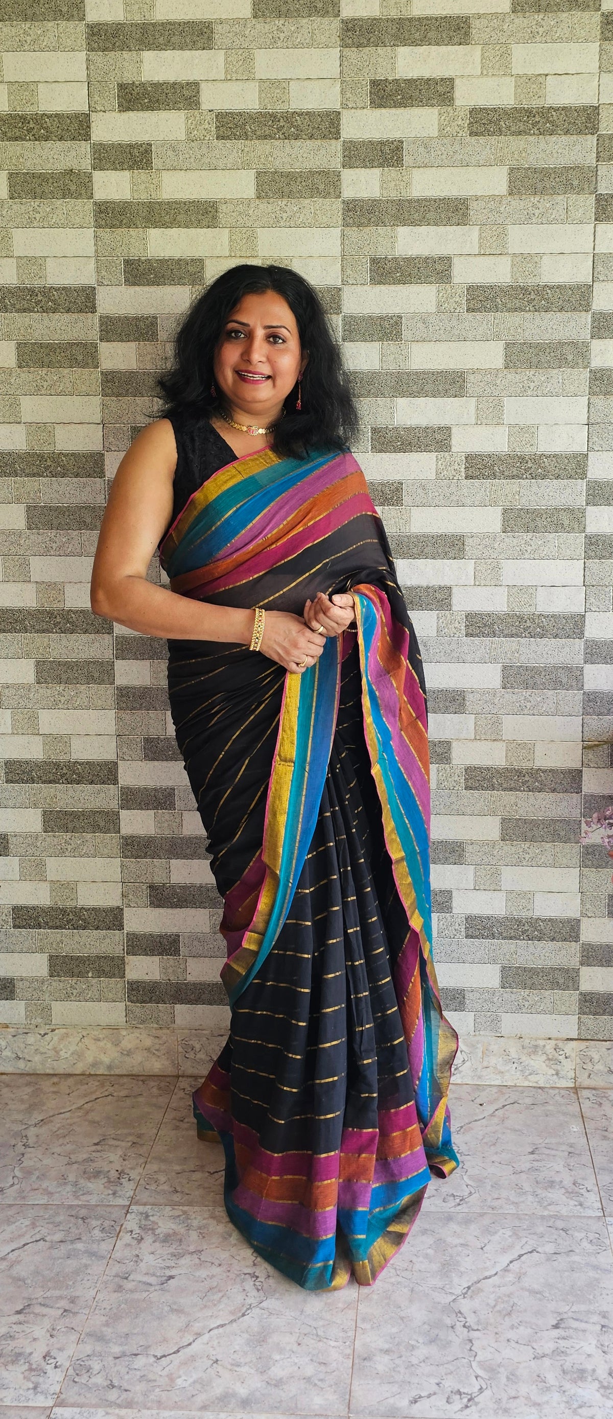 Stunning mulcotton saree