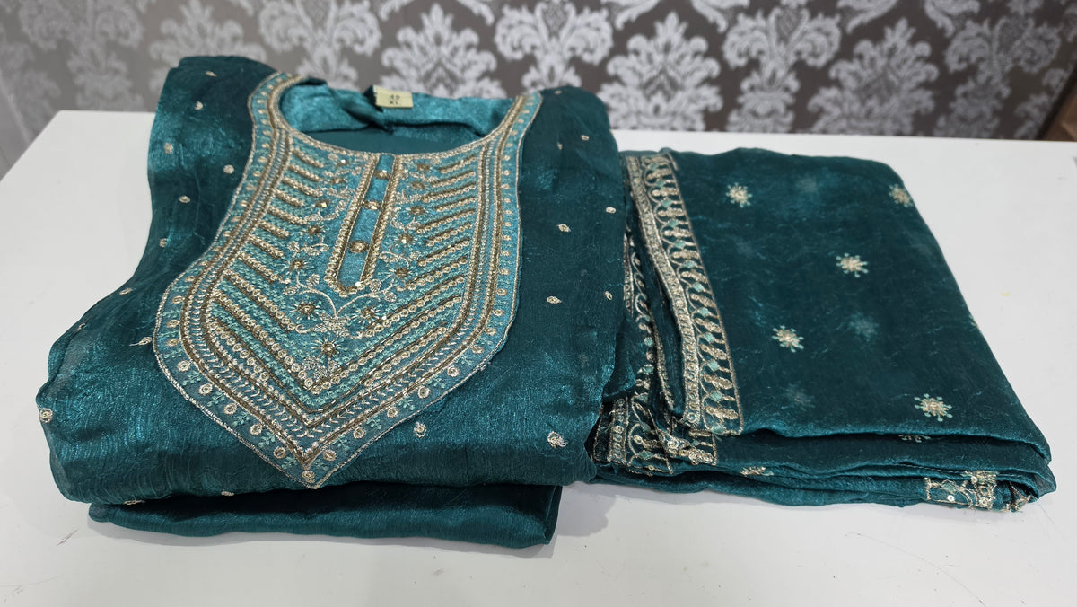Velvette organza anarkali set