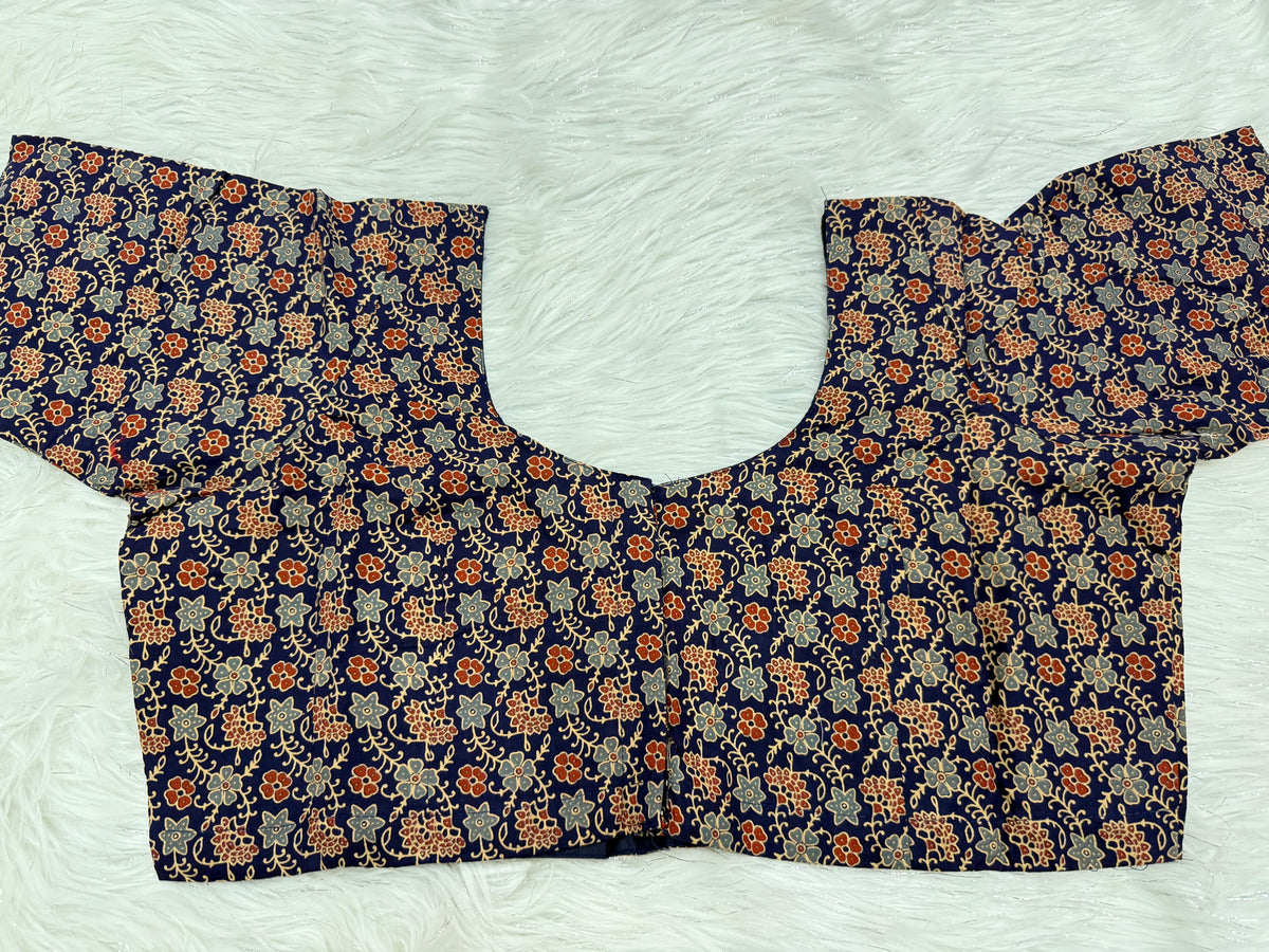 Ready to wear princess cut saree blouse(same as pictures)Navy Blue