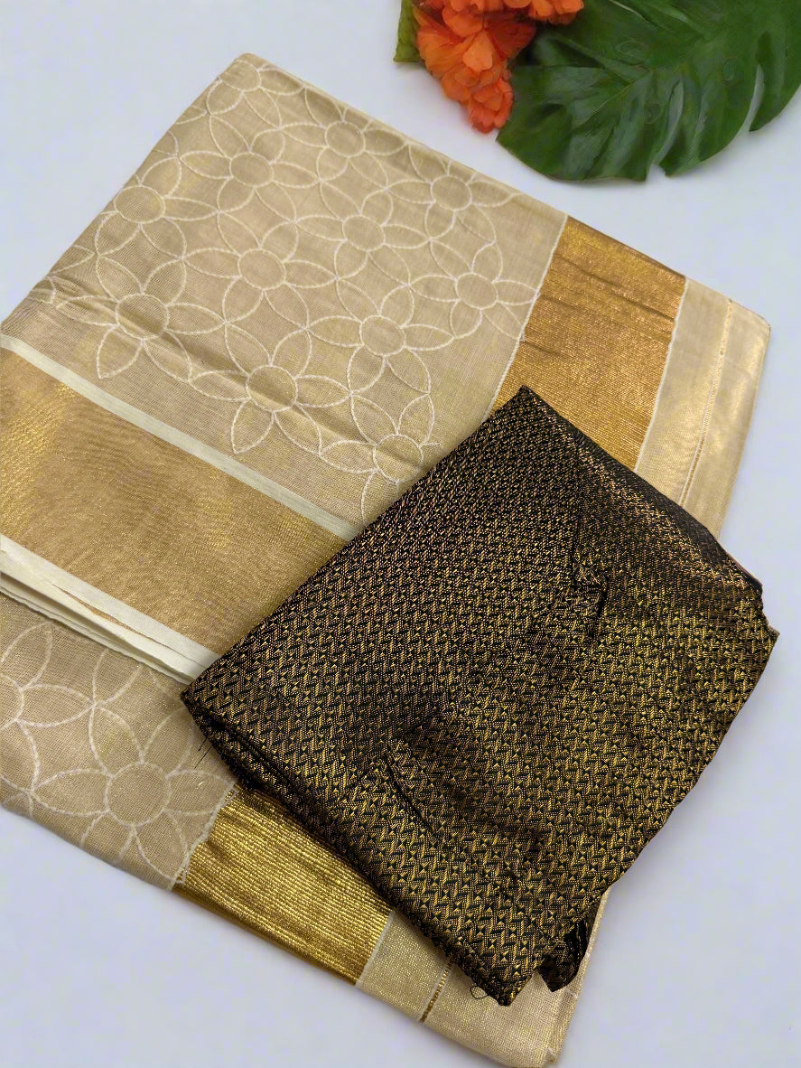 Elegant Ready-to-Wear Saree & Readymade Blouse