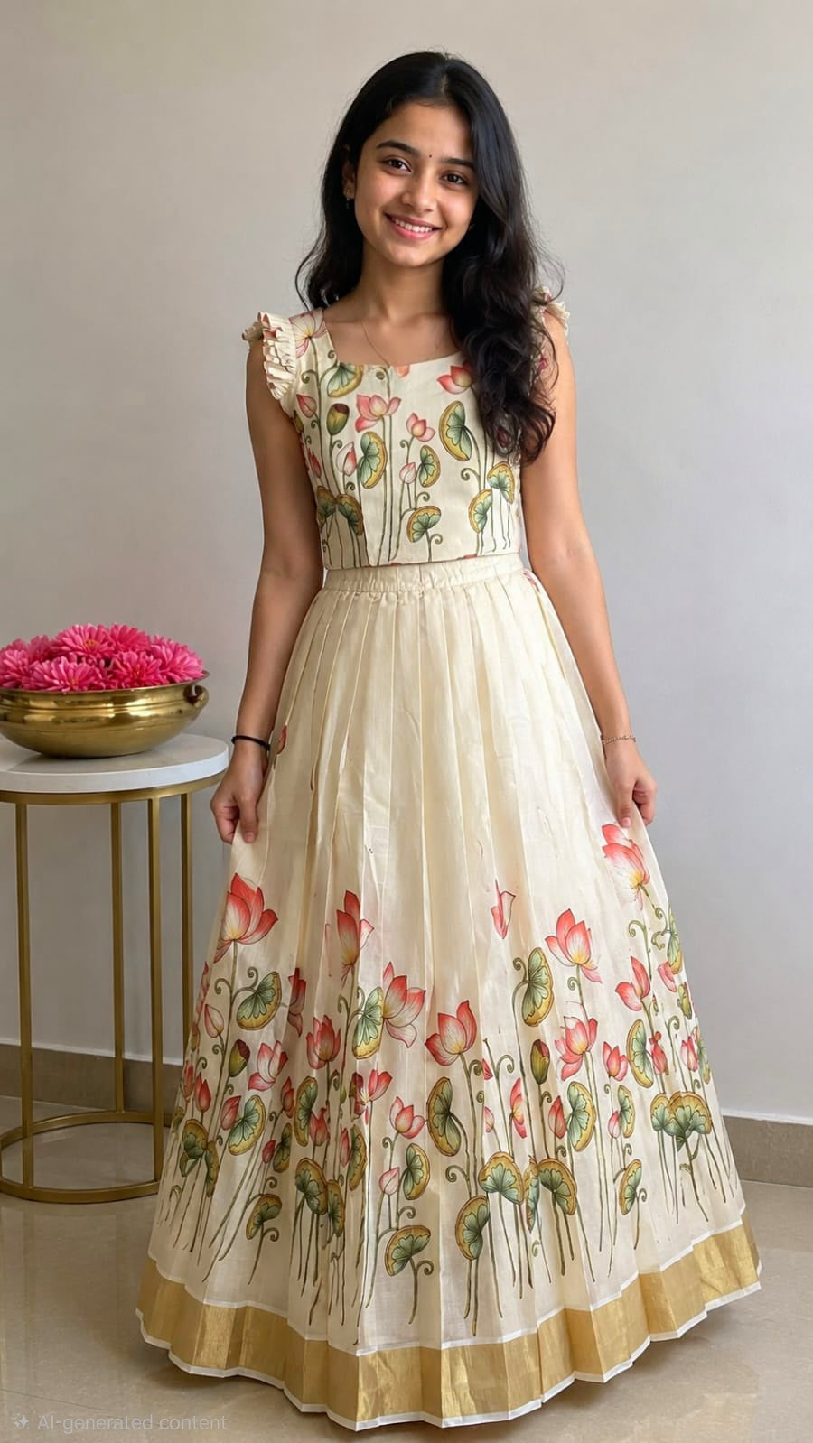 Beautiful Teenage girls pure cotton skirt and Top