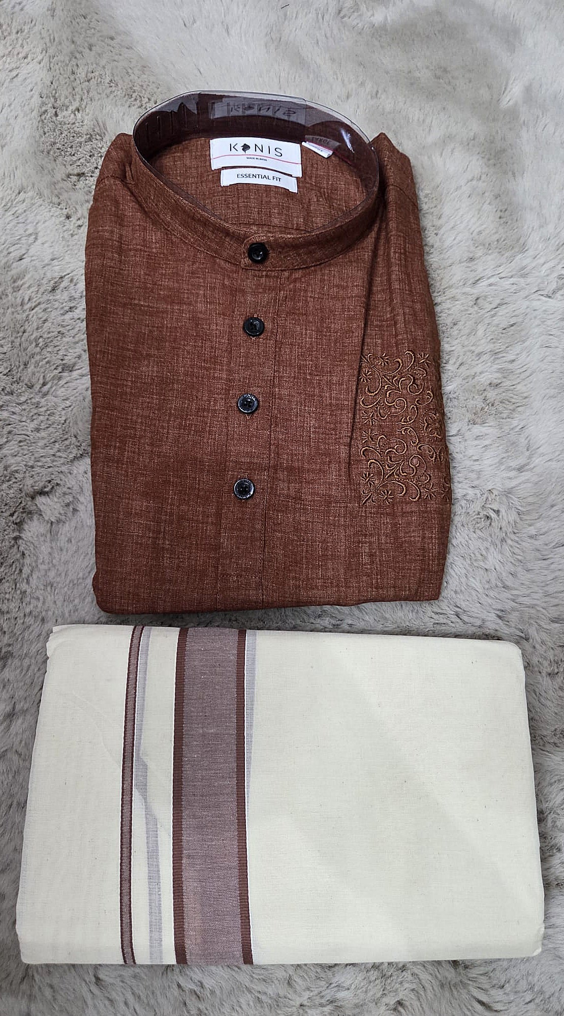 Kerala men's Cotton kurtha with mundu