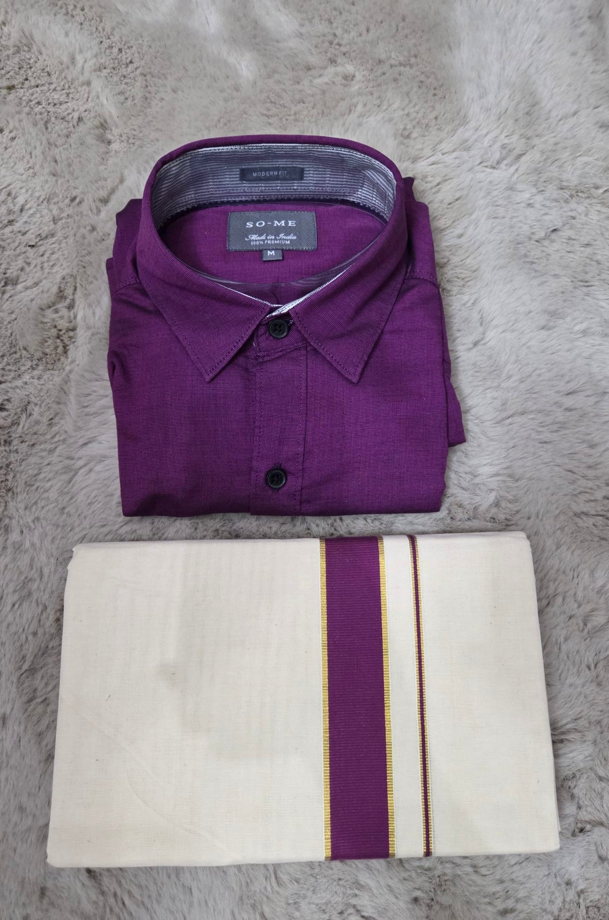 Mens kerala shirt and mundu