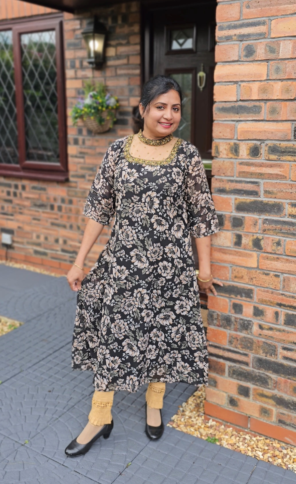 Beautiful floral Aline Kurti/Dress