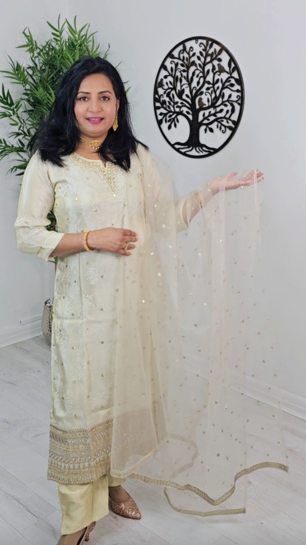 Pure tissue silk jacquard three piece suit