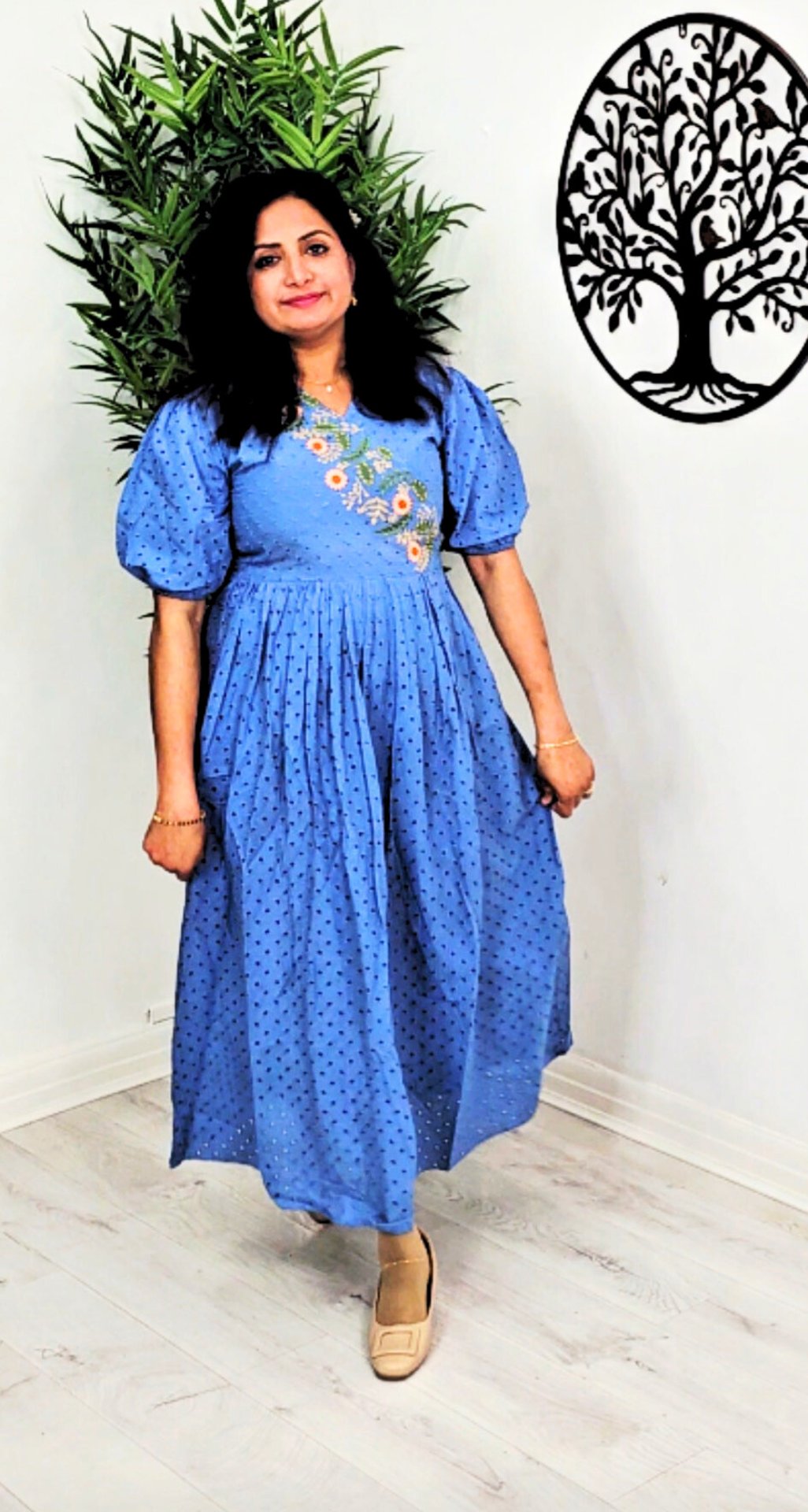 Beautiful hakoba A-line dress*