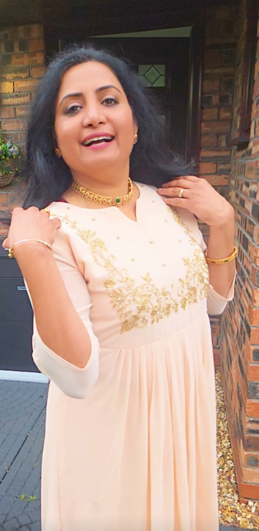 Georgette hand worked dress/ kurti