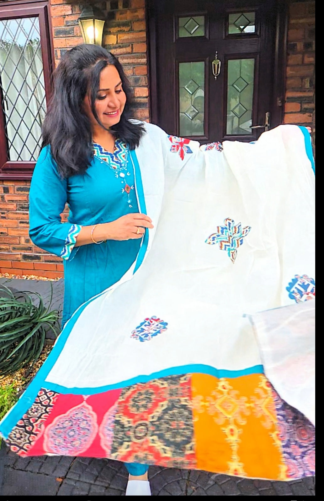 Beautiful A-line Cotton salwar suit