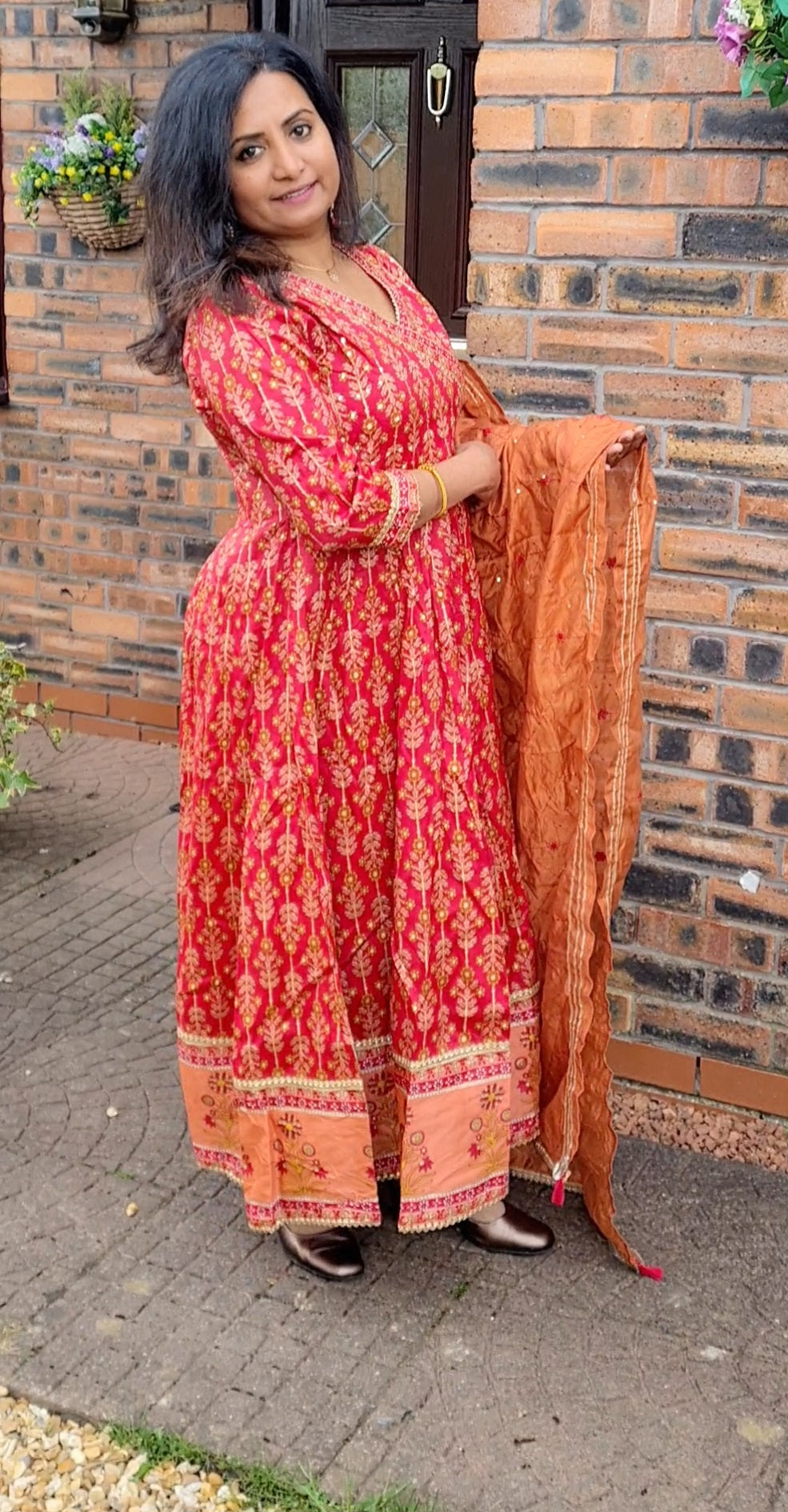 Anarkali three piece suit
