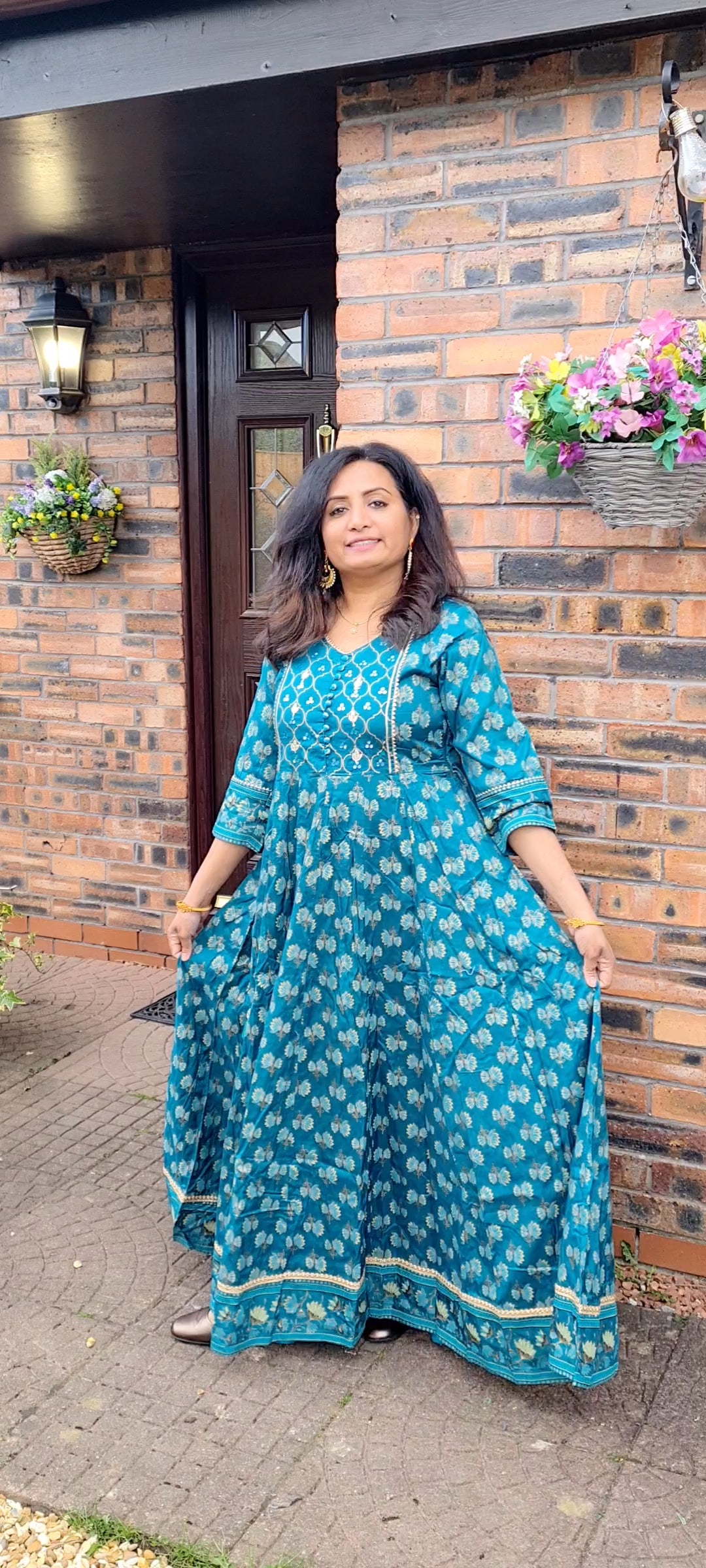 Beautiful gown with dupatta