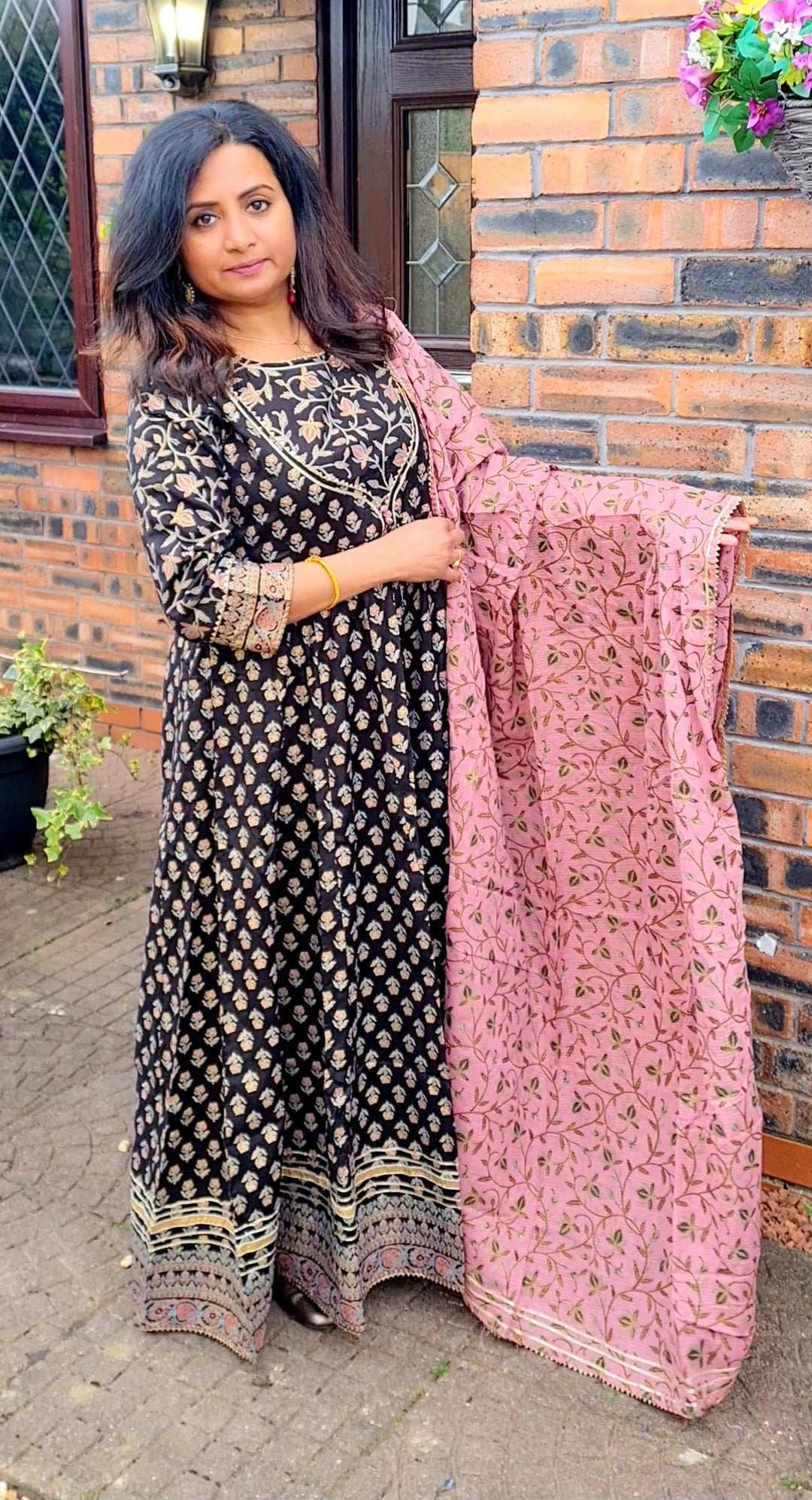 Beautiful gown with dupatta