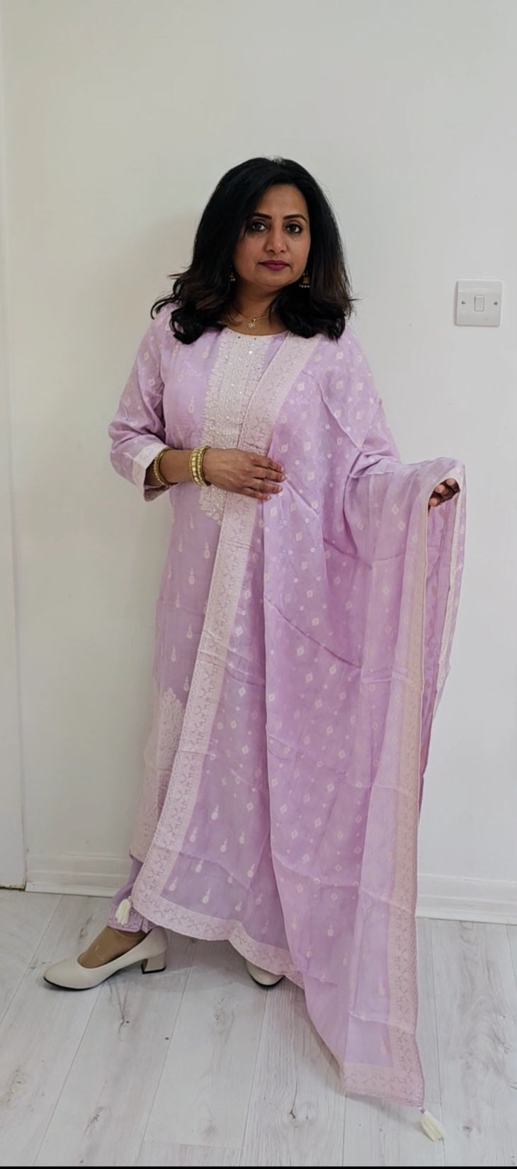 Pure dola silk three piece suit