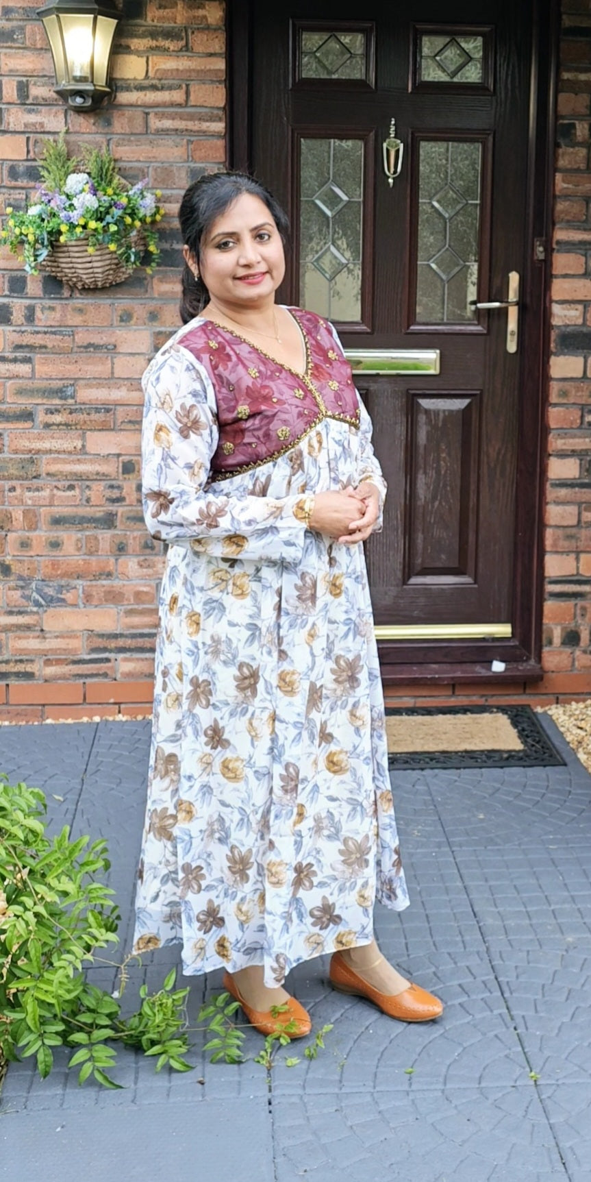 white christmas dresses Purple Aliya Cut Dress with Puffed Sleeves main image 0