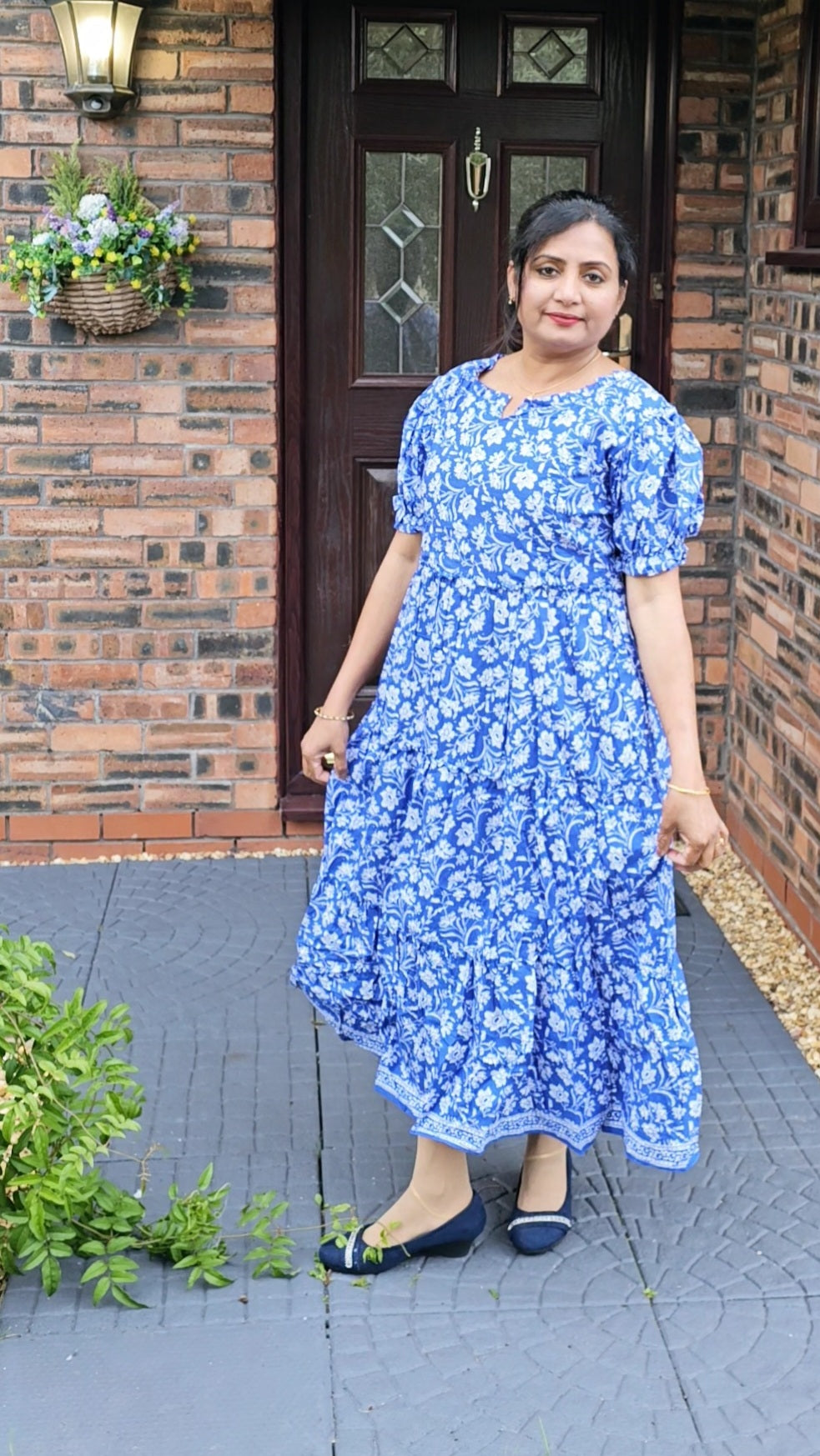 cotton, Floral feeding dress