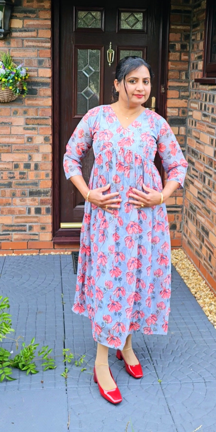 Chiffon floral alia cut dress / Kurti