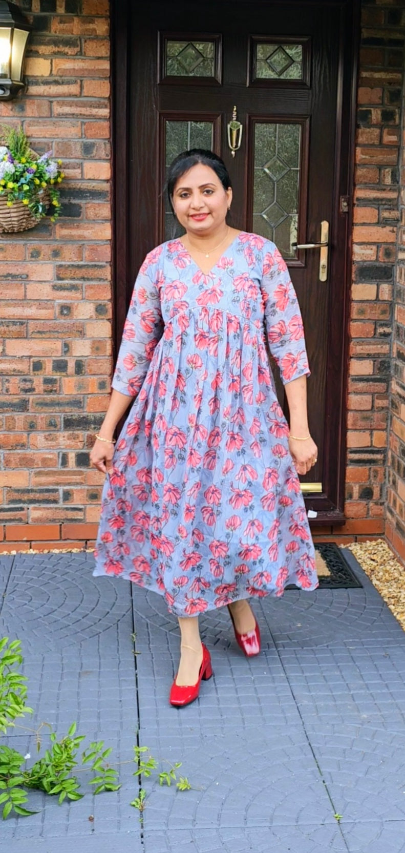 Chiffon floral alia cut dress / Kurti