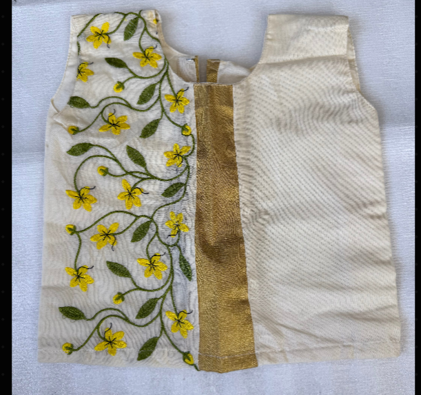 Girls Beautiful Onam skirt and top
