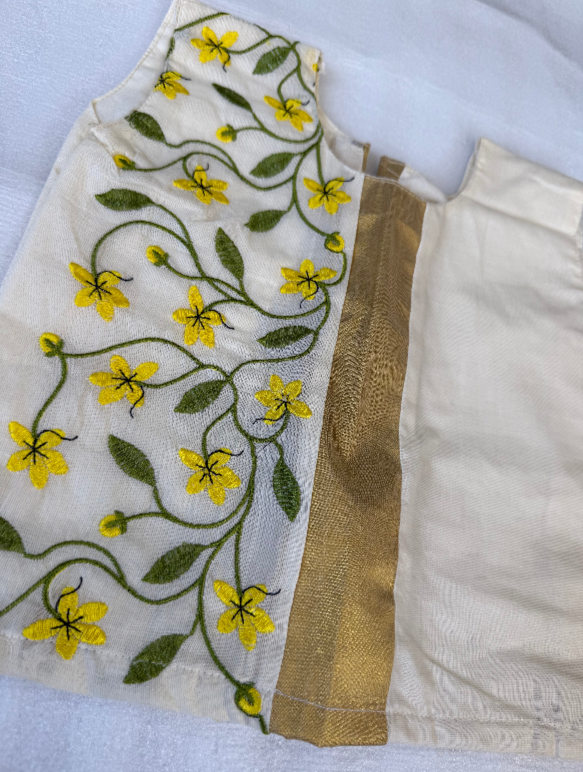 Girls Beautiful Onam skirt and top