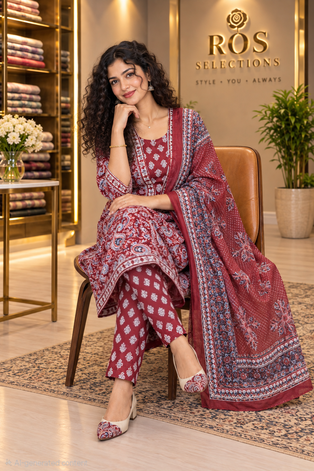 Women's cotton aline salwar set