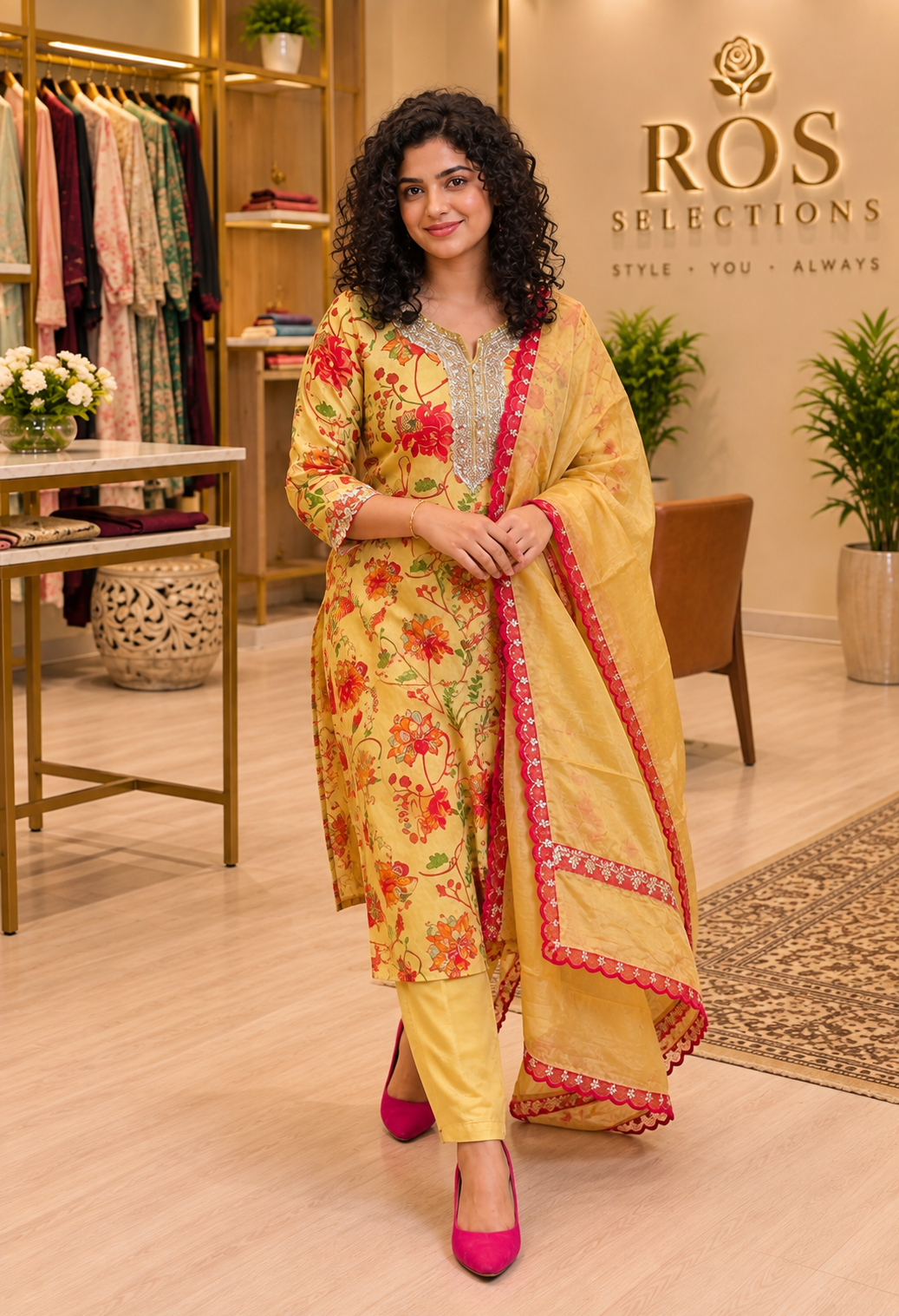 Women's crush Shimmer salwar suit / kerala churidar