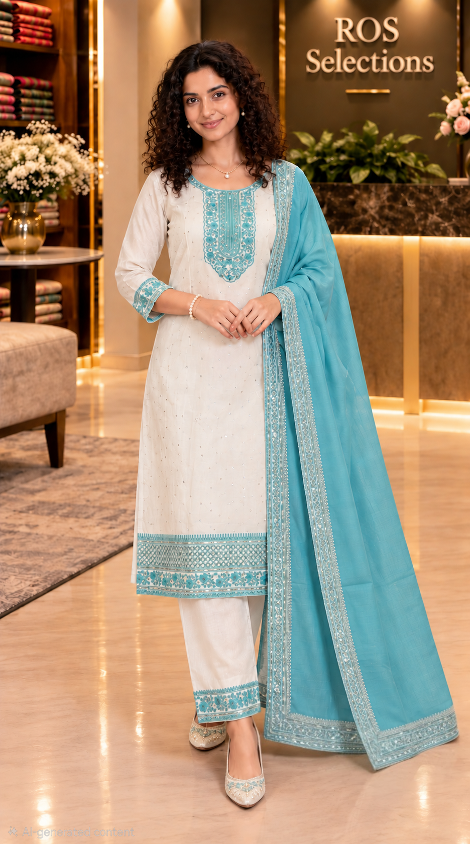Women's silk churidar set