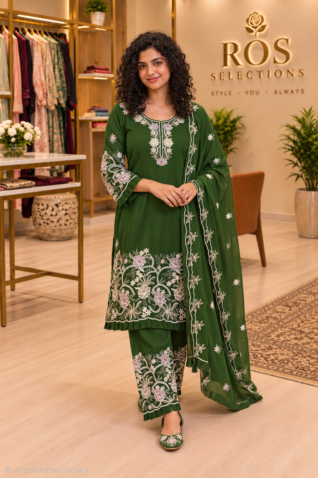 Women's embroidered Georgette salwar set