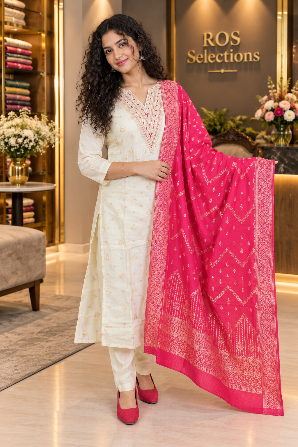Women's Semi silk kurti set