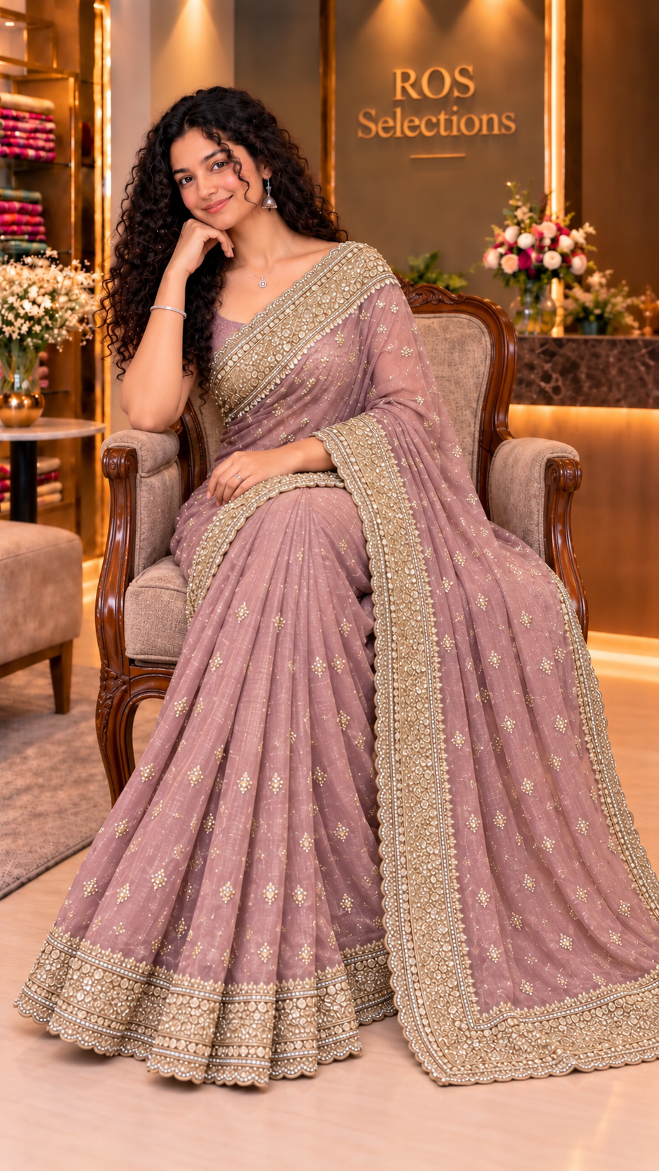 Indian party wear saree