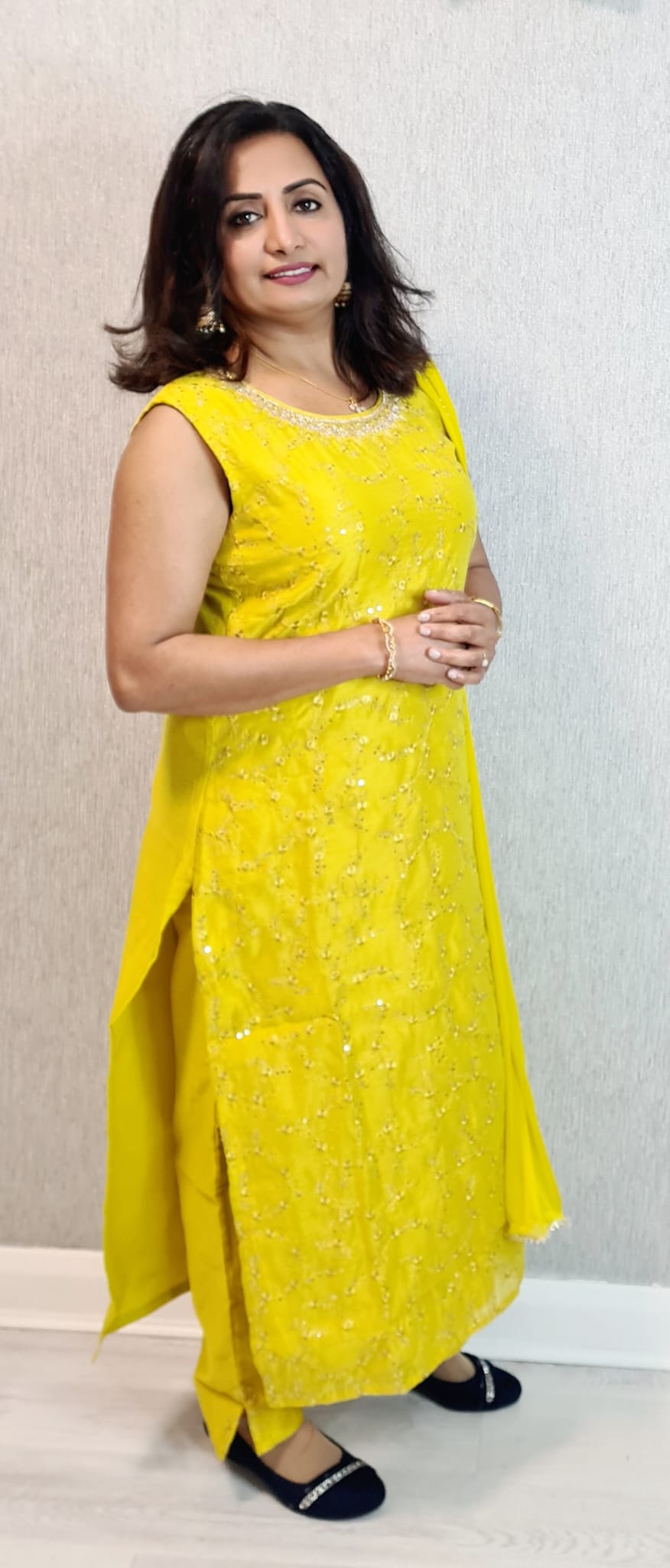 Heavy embroidered party wear suit