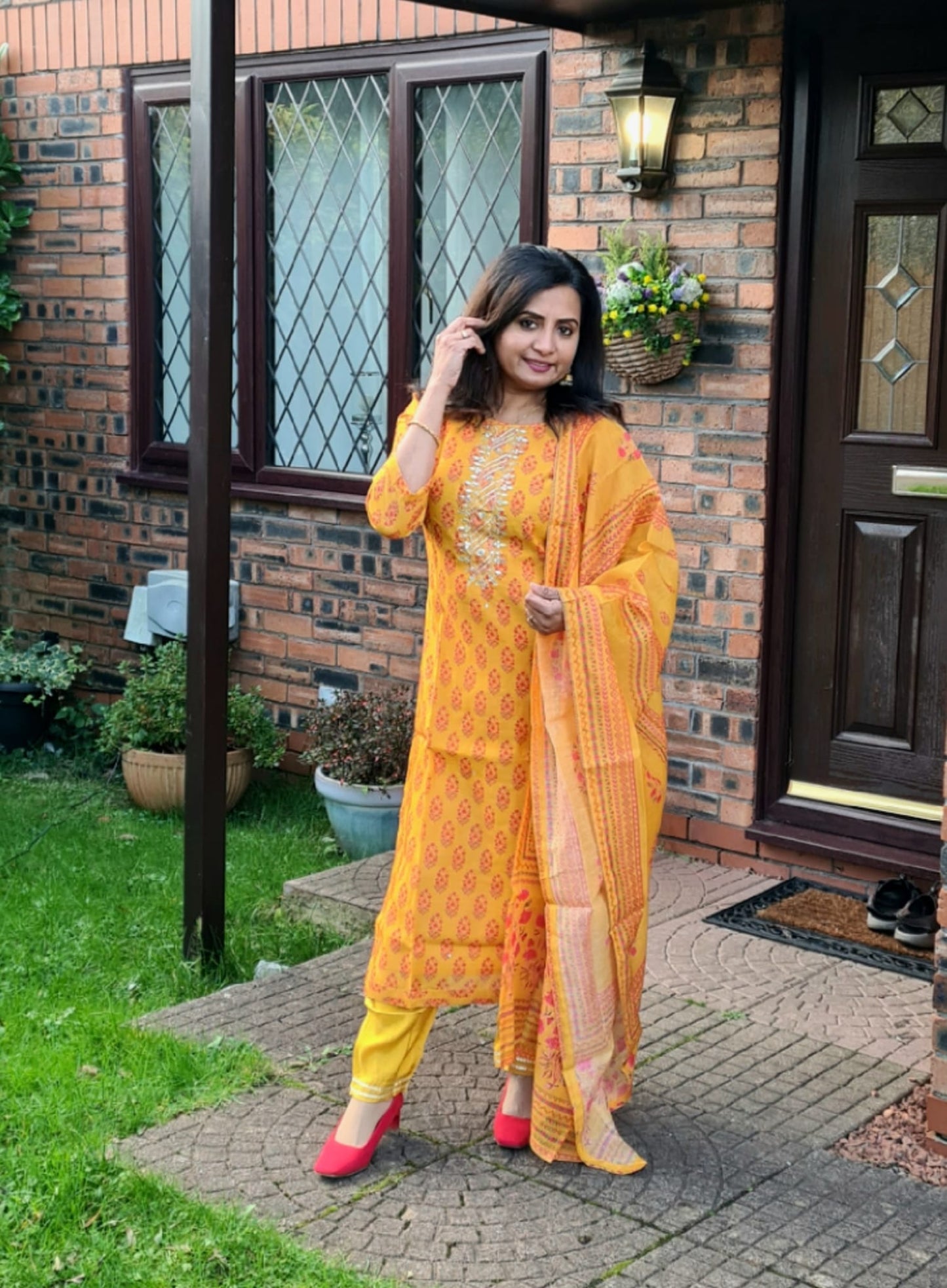 Three piece silk suit