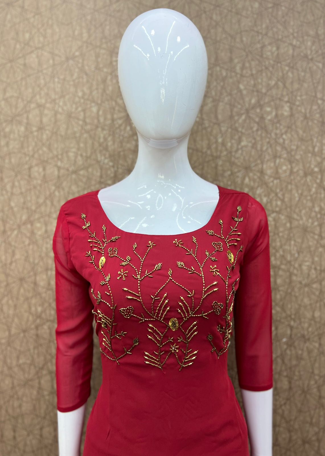 Heavy hand worked A line dress / Kurti