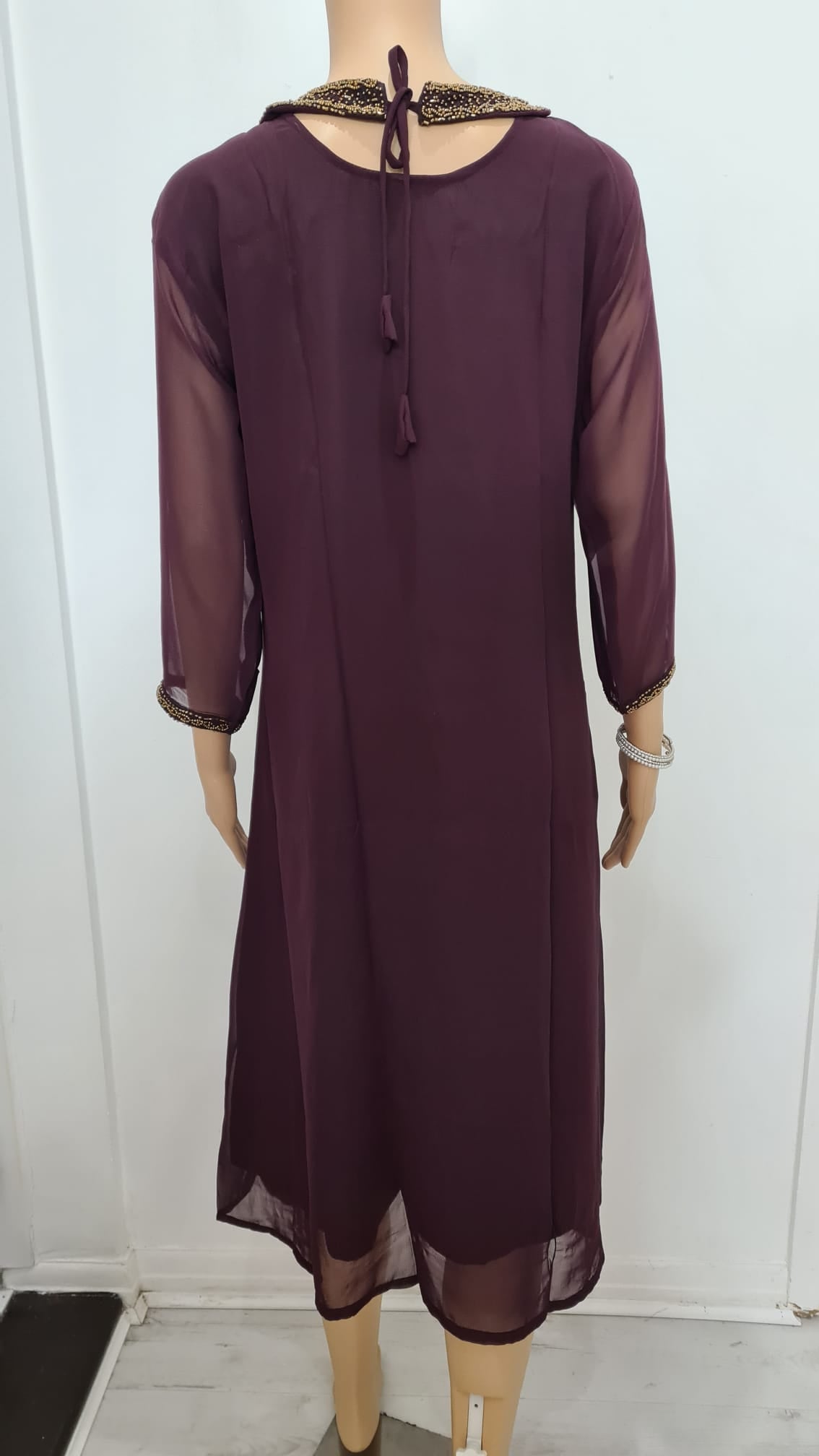Georgette Aline beads worked kurti /top