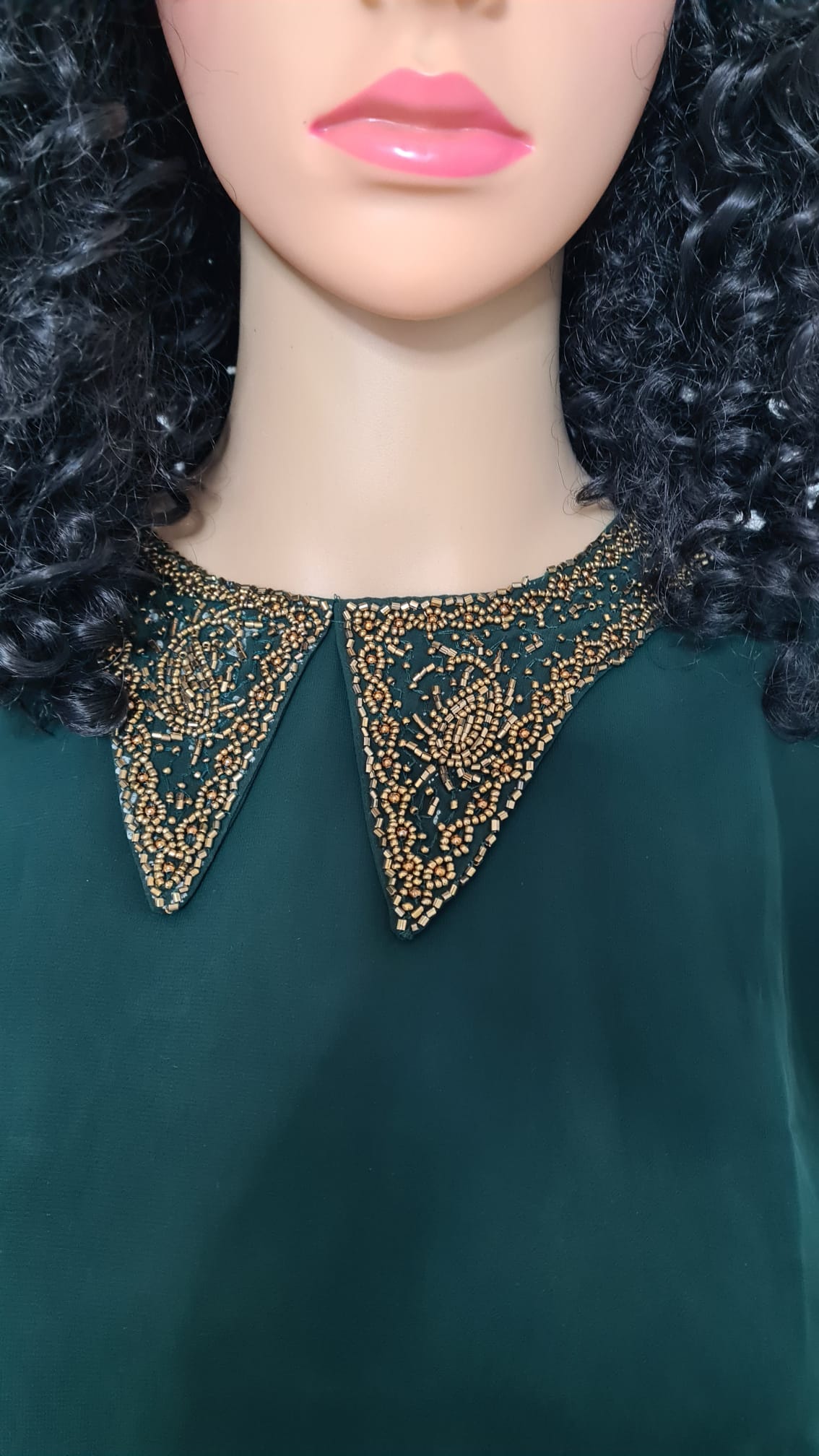 Georgette Aline beads worked kurti /Dress