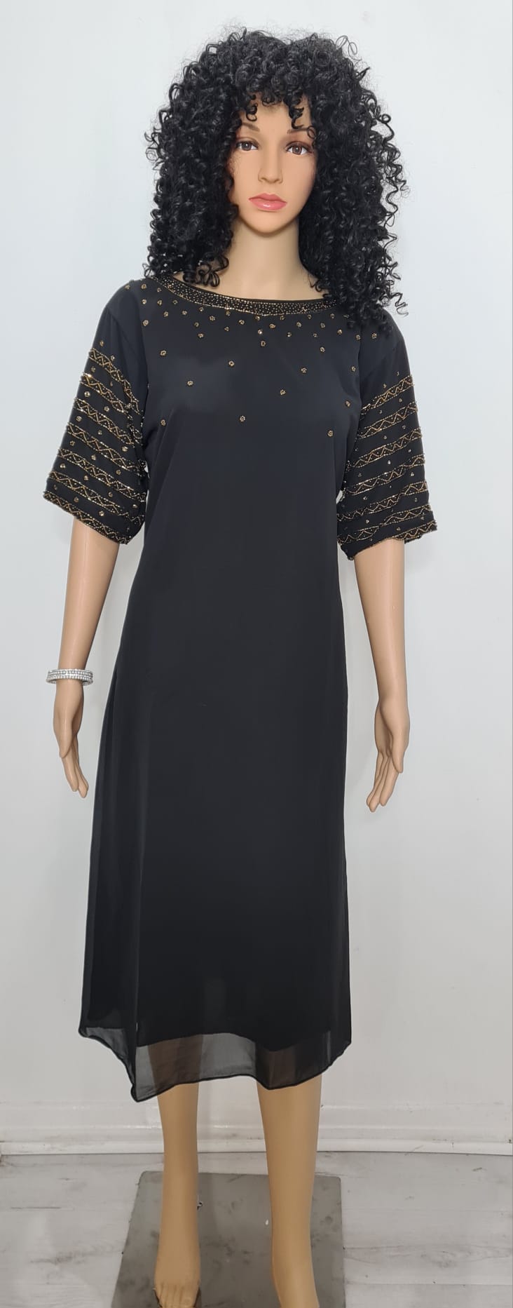 Georgette Aline beads worked kurti /top