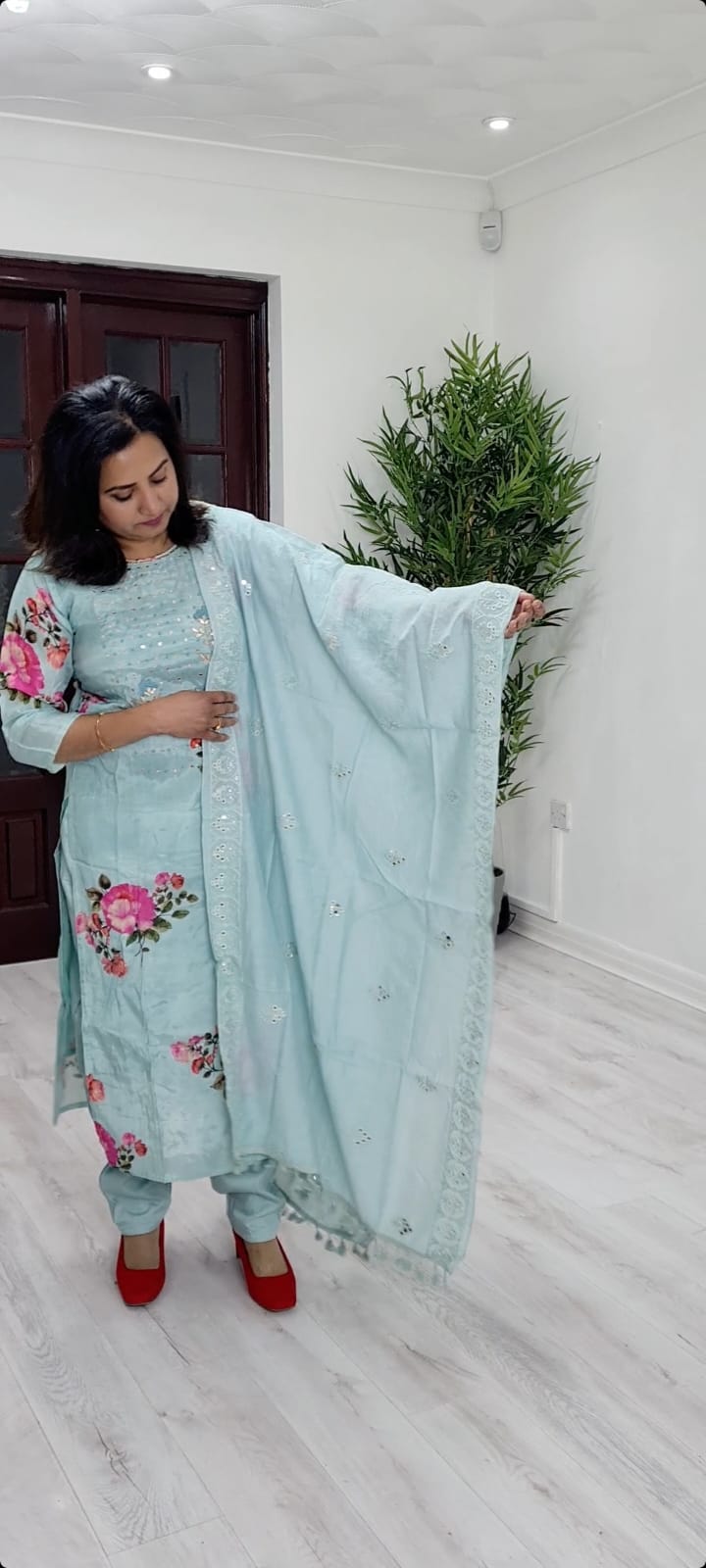 Beautiful silk three piece suit