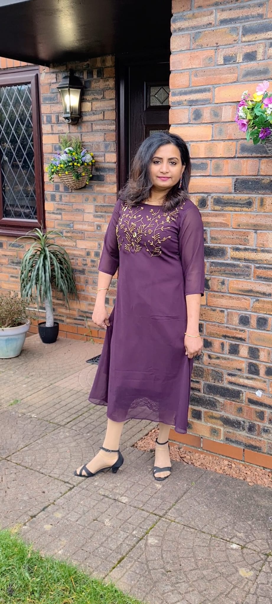 Heavy hand worked A line dress / Kurti