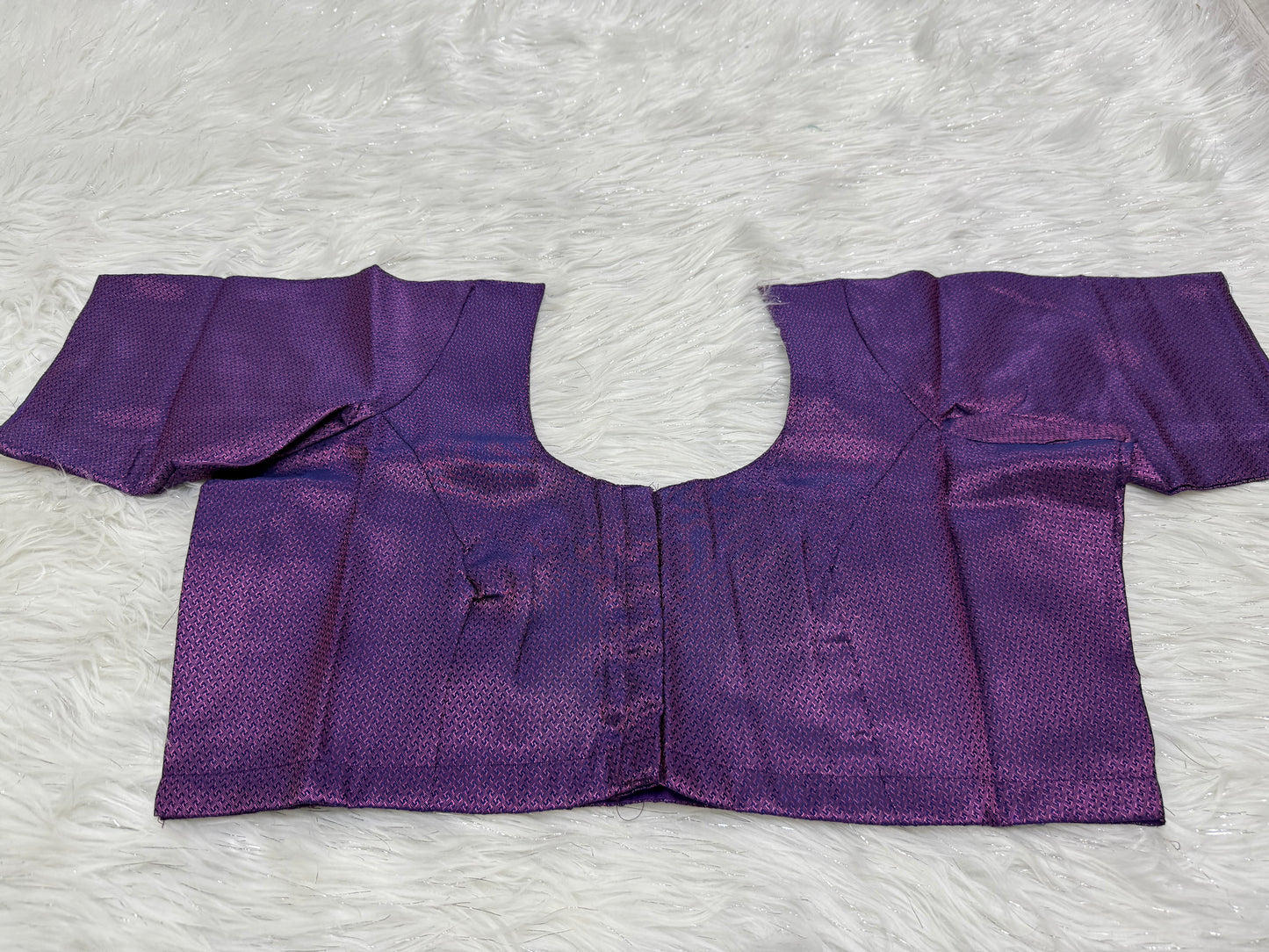 Purple Ready to wear princess cut saree blouse