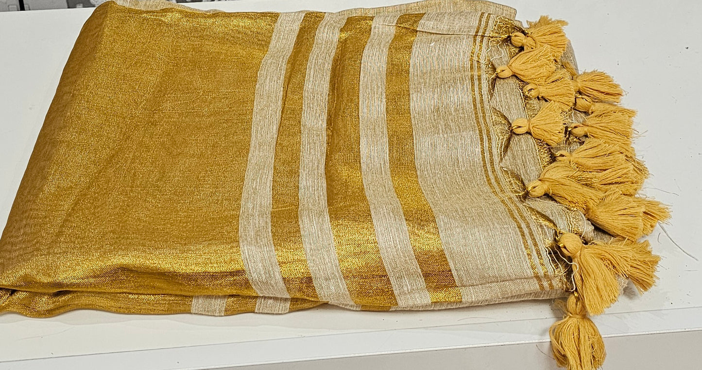 Russel tissue Saree for Onam or any occasion