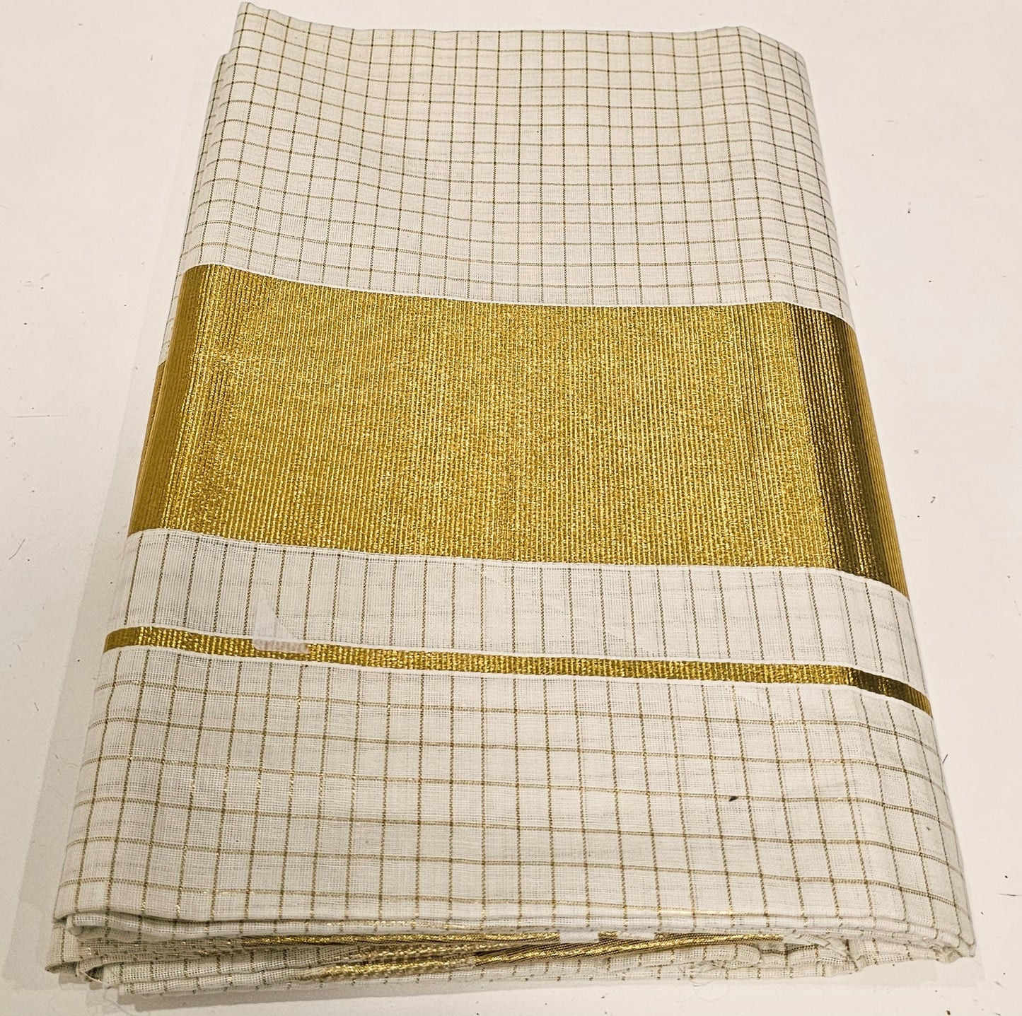Beautiful soft cotton mixed saree for Onam or any occasion